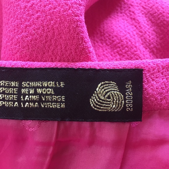 Escada Pink Wool Skirt Lined Midi Pencil - Picture 7 of 9